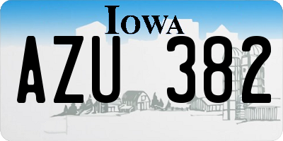 IA license plate AZU382