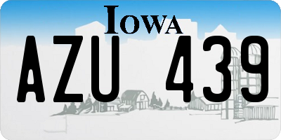 IA license plate AZU439