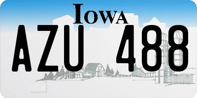 IA license plate AZU488