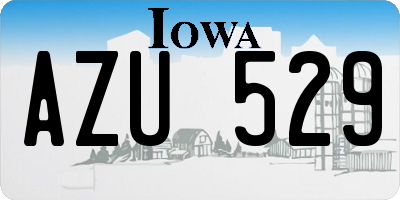 IA license plate AZU529