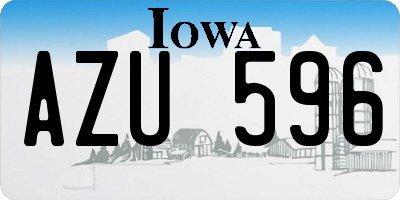 IA license plate AZU596