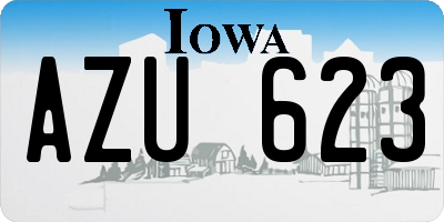 IA license plate AZU623