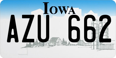 IA license plate AZU662