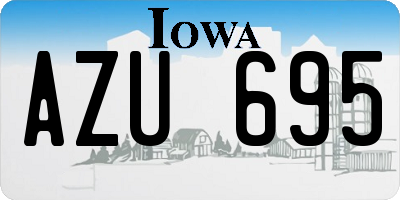 IA license plate AZU695