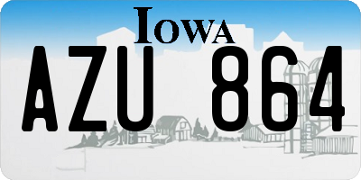 IA license plate AZU864