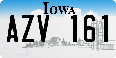 IA license plate AZV161