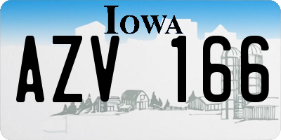 IA license plate AZV166