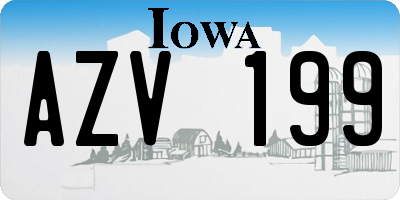 IA license plate AZV199