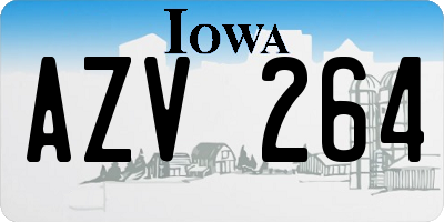 IA license plate AZV264