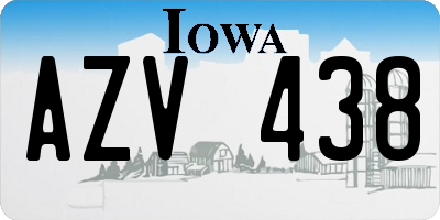 IA license plate AZV438
