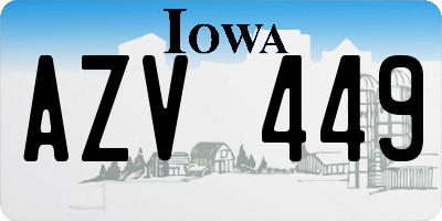 IA license plate AZV449