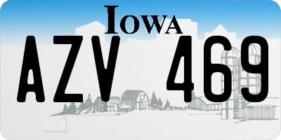 IA license plate AZV469