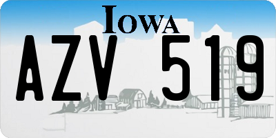 IA license plate AZV519