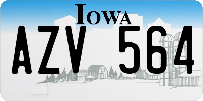 IA license plate AZV564