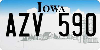 IA license plate AZV590