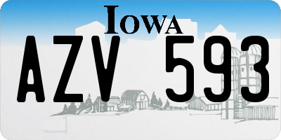 IA license plate AZV593