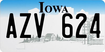 IA license plate AZV624