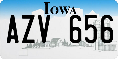 IA license plate AZV656