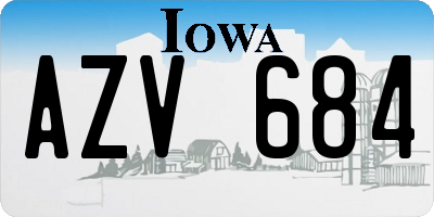 IA license plate AZV684