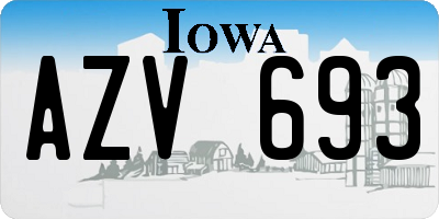 IA license plate AZV693