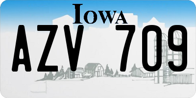 IA license plate AZV709