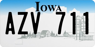 IA license plate AZV711