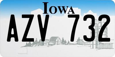 IA license plate AZV732