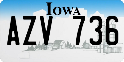 IA license plate AZV736