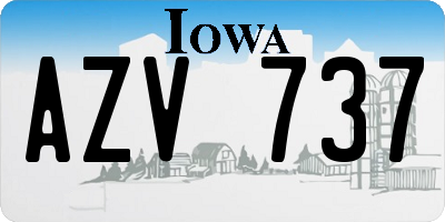 IA license plate AZV737