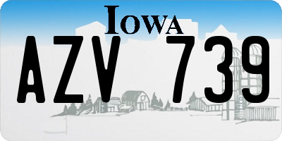 IA license plate AZV739