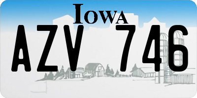 IA license plate AZV746