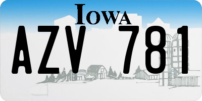 IA license plate AZV781