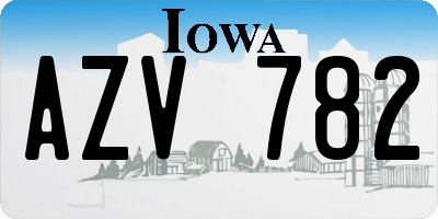 IA license plate AZV782
