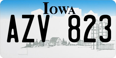 IA license plate AZV823