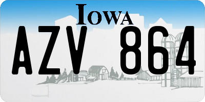 IA license plate AZV864