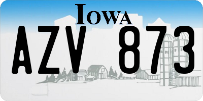 IA license plate AZV873