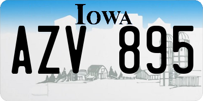 IA license plate AZV895