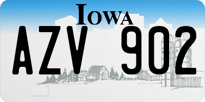 IA license plate AZV902