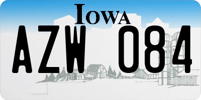 IA license plate AZW084