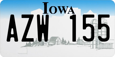 IA license plate AZW155