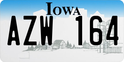 IA license plate AZW164