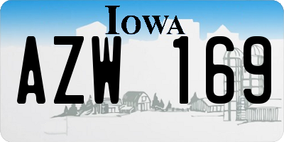 IA license plate AZW169