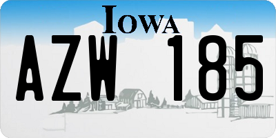 IA license plate AZW185