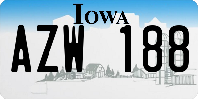 IA license plate AZW188