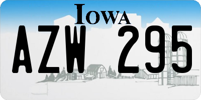 IA license plate AZW295