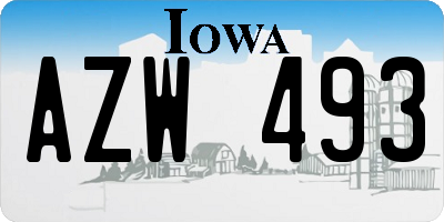 IA license plate AZW493