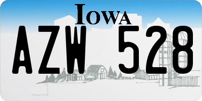 IA license plate AZW528