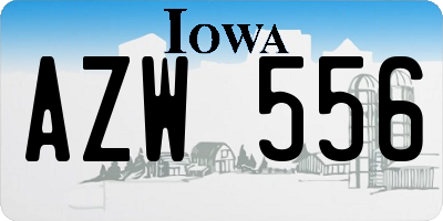 IA license plate AZW556