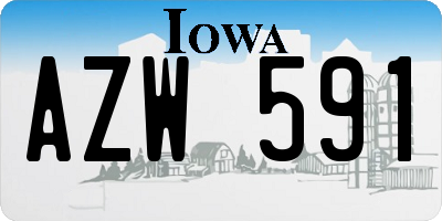 IA license plate AZW591