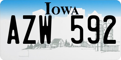 IA license plate AZW592